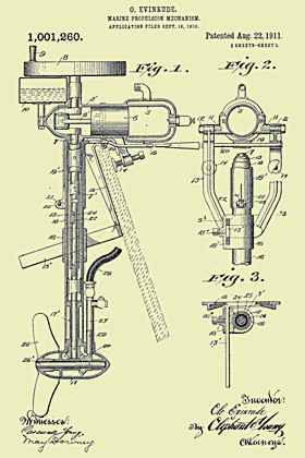 Patentschrift von Ole Evinrude, 1911
